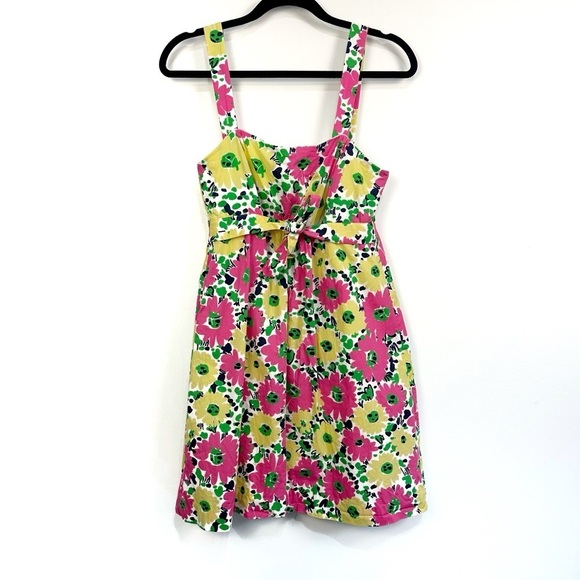Lilly Pulitzer Avaline Doodle Bug Floral  Dress Sz 6 Pink Yellow - Picture 2 of 16